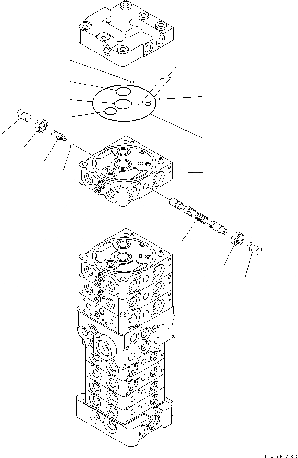 Схема запчастей Komatsu PC78US-6 - ОСНОВН. КЛАПАН (8-КЛАПАН) (/) (ДЛЯ НАВЕСН. ОБОРУД И ОТВАЛ) ОСНОВН. КОМПОНЕНТЫ И РЕМКОМПЛЕКТЫ
