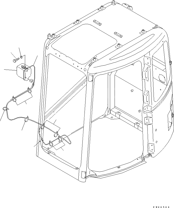 Схема запчастей Komatsu PC78US-5 - ОМЫВАТЕЛЬ СТЕКЛА КАБИНА ОПЕРАТОРА И СИСТЕМА УПРАВЛЕНИЯ