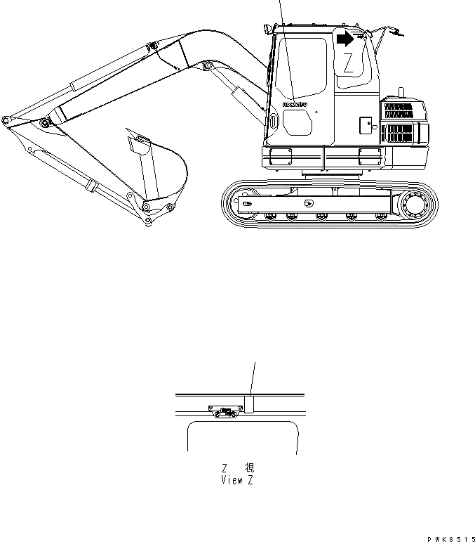 Схема запчастей Komatsu PC78US-5 - ПЛАСТИНА (КАБИНА) (ЯПОН.) МАРКИРОВКА