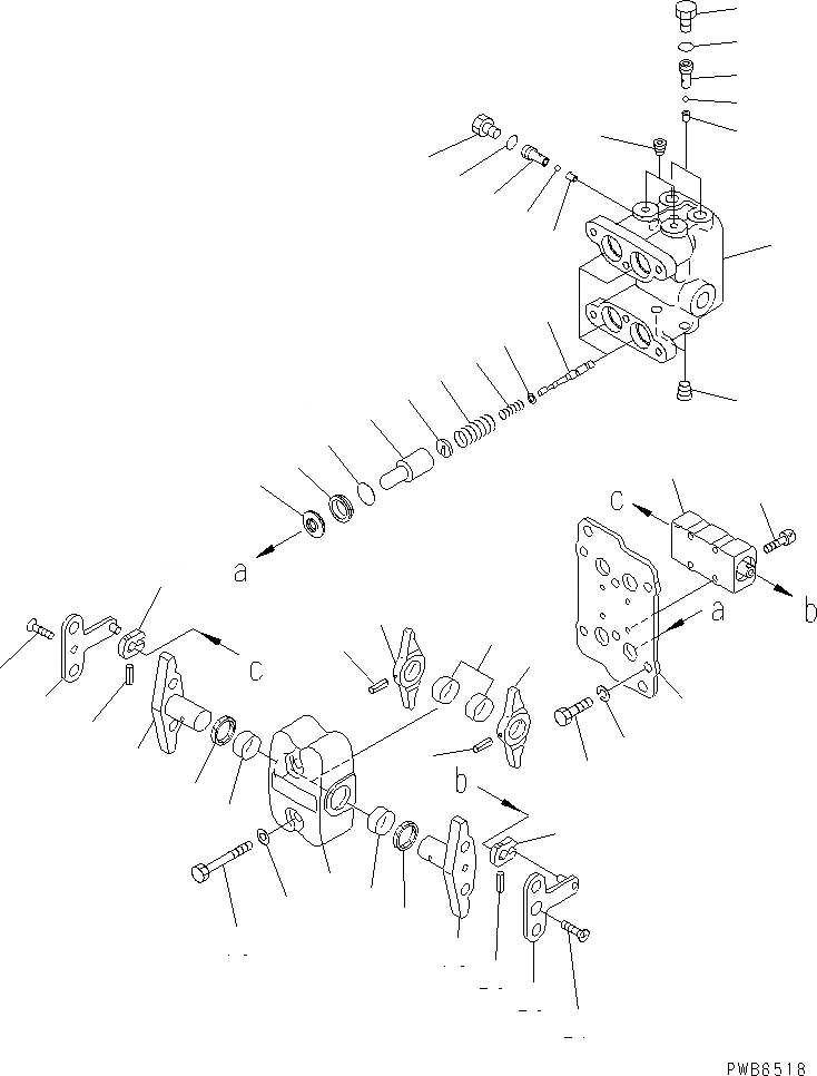 Схема запчастей Komatsu PC78US-5 - КЛАПАН PPC(ДЛЯ ХОДА) ОСНОВН. КОМПОНЕНТЫ И РЕМКОМПЛЕКТЫ