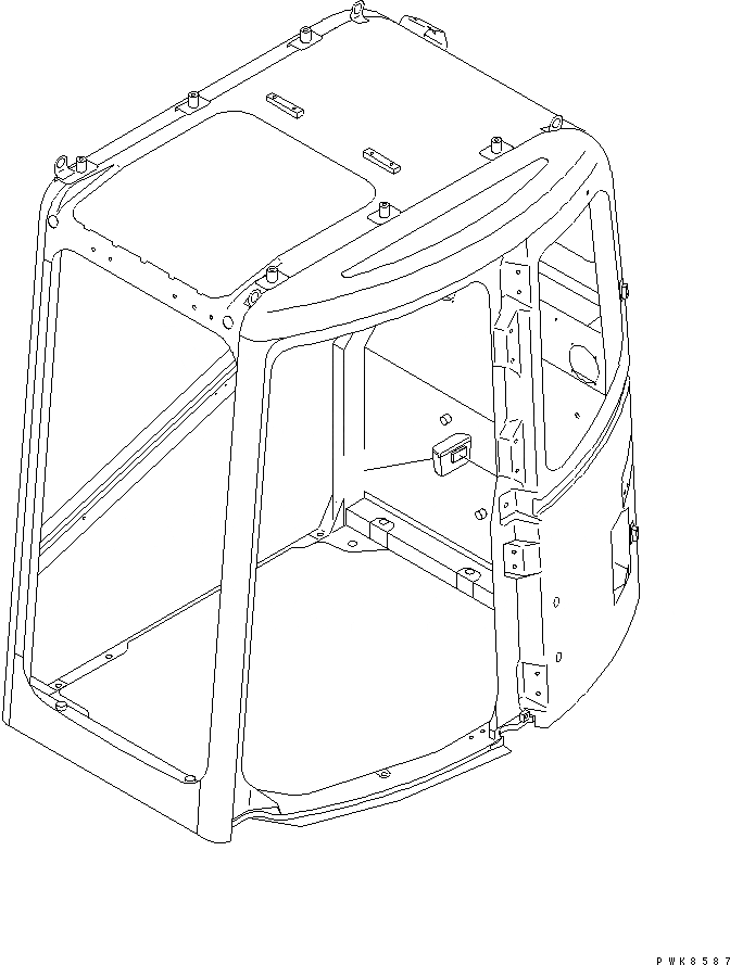 Схема запчастей Komatsu PC78US-5 - КАБИНА (ПЕПЕЛЬНИЦА) КАБИНА ОПЕРАТОРА И СИСТЕМА УПРАВЛЕНИЯ