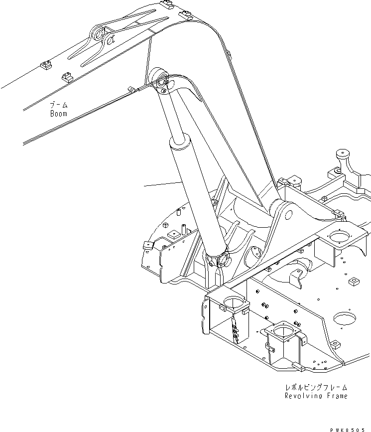 Схема запчастей Komatsu PC78US-5 - ЦИЛИНДР СТРЕЛЫ РАБОЧЕЕ ОБОРУДОВАНИЕ