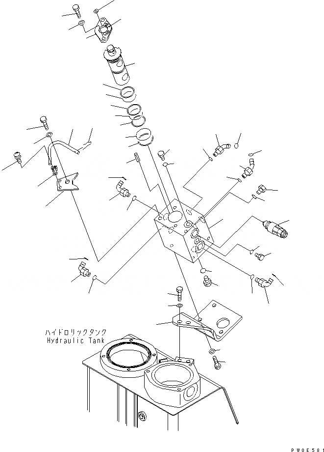 Схема запчастей Komatsu PC78US-6 - НАВЕСНОЕ ОБОРУД-Е (MODE CHANGE КЛАПАН) (С СЕРВИСНЫМ КЛАПАНОМ)(№-) ГИДРАВЛИКА