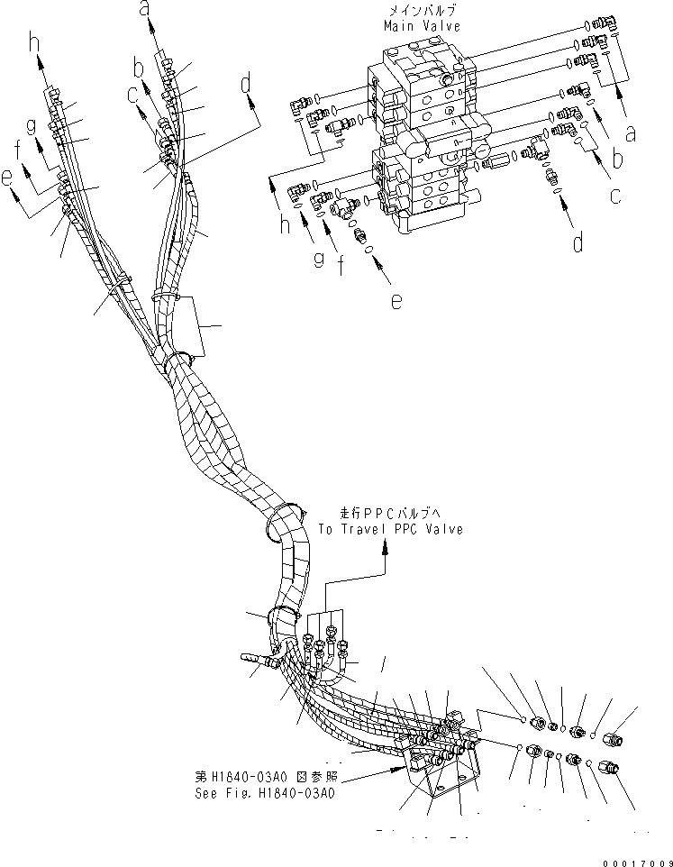 Схема запчастей Komatsu PC78US-6 - P.P.C ОСНОВН. ЛИНИЯ (/)(№-) ГИДРАВЛИКА