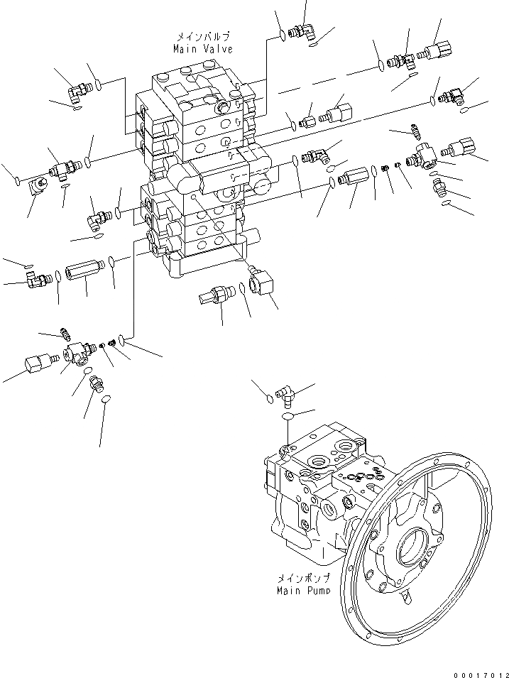 Схема запчастей Komatsu PC78US-6 - P.P.C ОСНОВН. ЛИНИЯ (/)(№-) ГИДРАВЛИКА