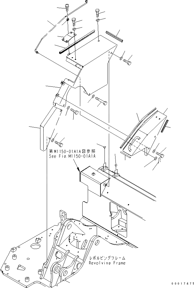 Схема запчастей Komatsu PC78US-6 - ПЕРЕДН. КРЫШКА(БАК COVER)(YELНИЗ.)(/)(№-) ЧАСТИ КОРПУСА