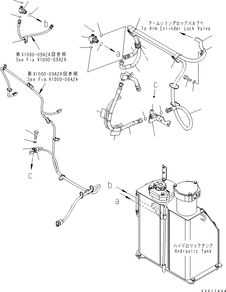 Схема запчастей Komatsu PC78US-6 - РУКОЯТЬ CRANE (ВОЗВРАТН. ЛИНИЯ) (YELНИЗ.)(№-) СПЕЦ. ОПЦИИ