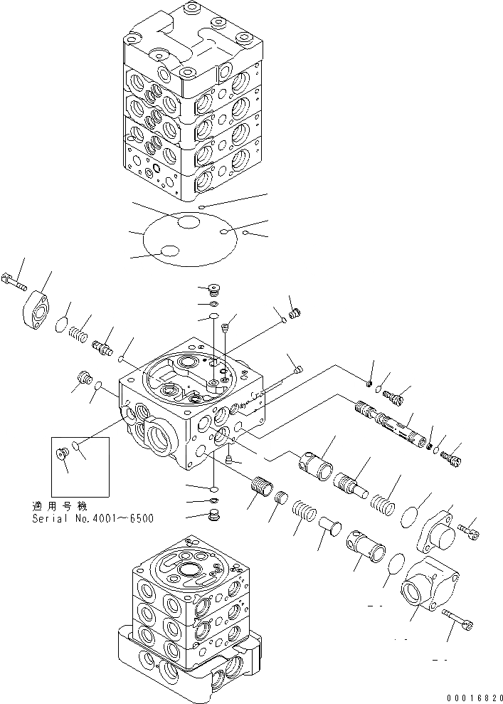 Схема запчастей Komatsu PC78US-6 - ОСНОВН. КЛАПАН (7-КЛАПАН) (8/) (С СЕРВИСНЫМ КЛАПАНОМ И НАВЕСН. ОБОРУД) ОСНОВН. КОМПОНЕНТЫ И РЕМКОМПЛЕКТЫ