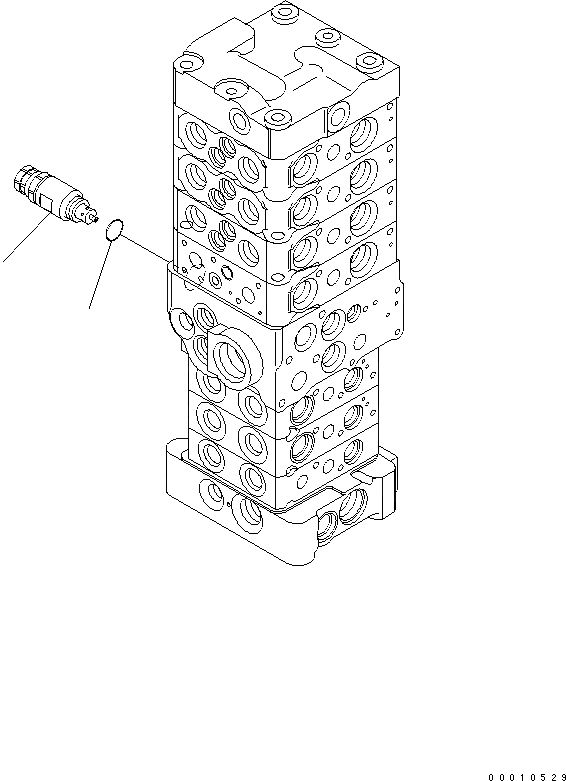 Схема запчастей Komatsu PC78US-6 - ОСНОВН. КЛАПАН (7-КЛАПАН) (/) ОСНОВН. КОМПОНЕНТЫ И РЕМКОМПЛЕКТЫ