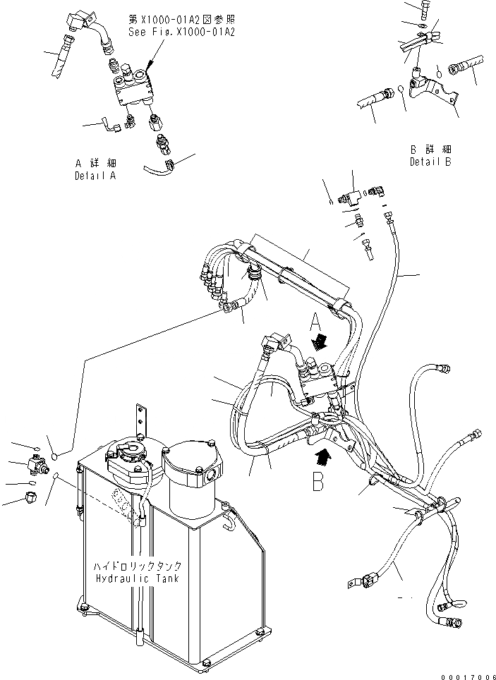 Схема запчастей Komatsu PC78US-6 - ВОЗВРАТН. ЛИНИЯ (СТРЕЛА HOLD) (ДЛЯ ЕС) (ЗАКРЫВАЮЩИЙ КЛАПАНДЛЯ СТРЕЛЫ)(№-) ГИДРАВЛИКА