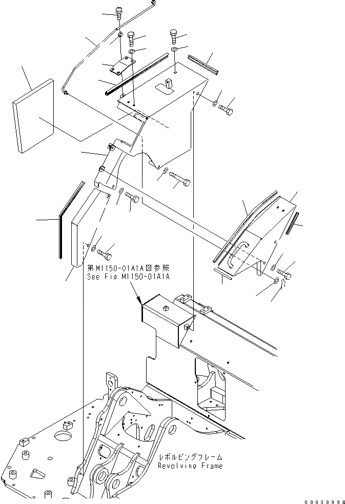 Схема запчастей Komatsu PC78US-6 - ПЕРЕДН. КРЫШКА(БАК COVER) (/) (ЕС НОВ. NOISE ПОНИЖАЮЩ. ARRANGEMENT )(№888-) ЧАСТИ КОРПУСА