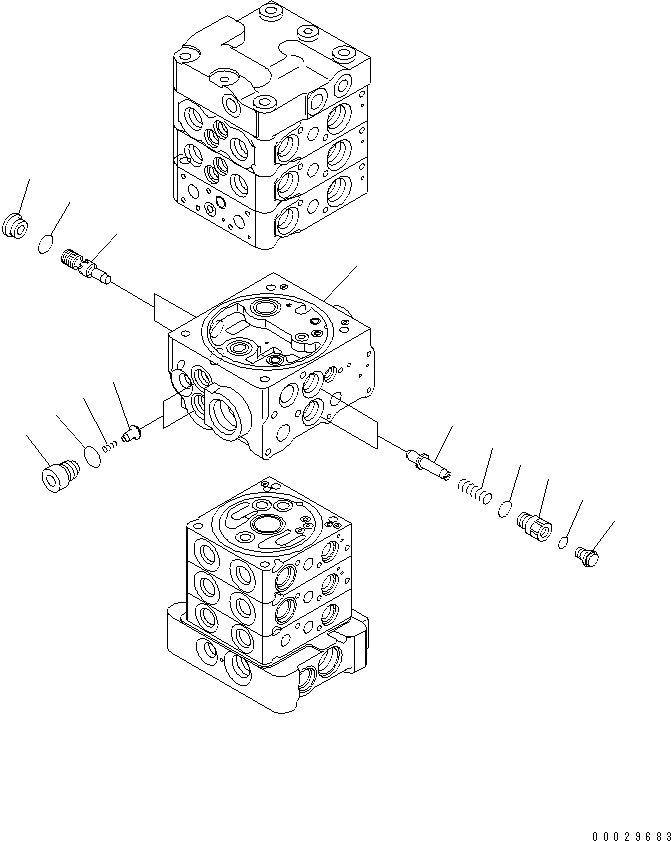 Схема запчастей Komatsu PC78US-6 - ОСНОВН. КЛАПАН (-КЛАПАН) (7/)(№-) ОСНОВН. КОМПОНЕНТЫ И РЕМКОМПЛЕКТЫ