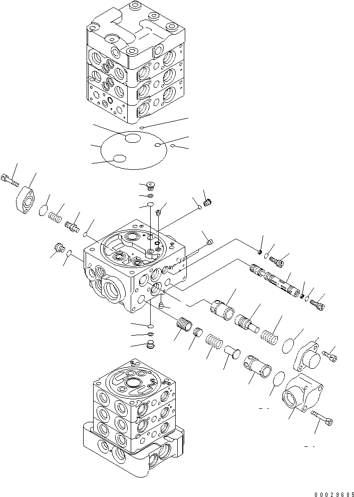 Схема запчастей Komatsu PC78US-6 - ОСНОВН. КЛАПАН (-КЛАПАН) (8/)(№-) ОСНОВН. КОМПОНЕНТЫ И РЕМКОМПЛЕКТЫ