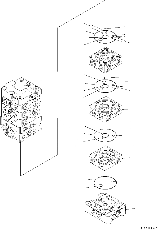 Схема запчастей Komatsu PC78US-6 - ОСНОВН. КЛАПАН (-КЛАПАН) (9/) ОСНОВН. КОМПОНЕНТЫ И РЕМКОМПЛЕКТЫ