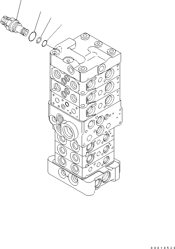 Схема запчастей Komatsu PC78US-6 - ОСНОВН. КЛАПАН (-КЛАПАН) (/) ОСНОВН. КОМПОНЕНТЫ И РЕМКОМПЛЕКТЫ