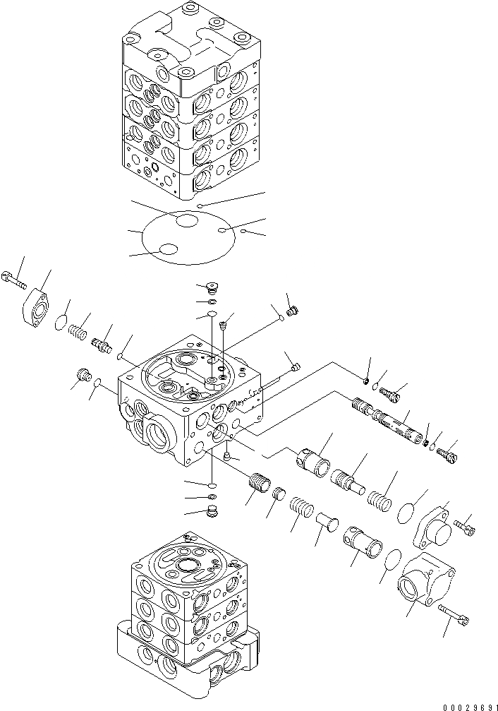 Схема запчастей Komatsu PC78US-6 - ОСНОВН. КЛАПАН (7-КЛАПАН) (8/) (С СЕРВИСНЫМ КЛАПАНОМ И НАВЕСН. ОБОРУД)(№-) ОСНОВН. КОМПОНЕНТЫ И РЕМКОМПЛЕКТЫ