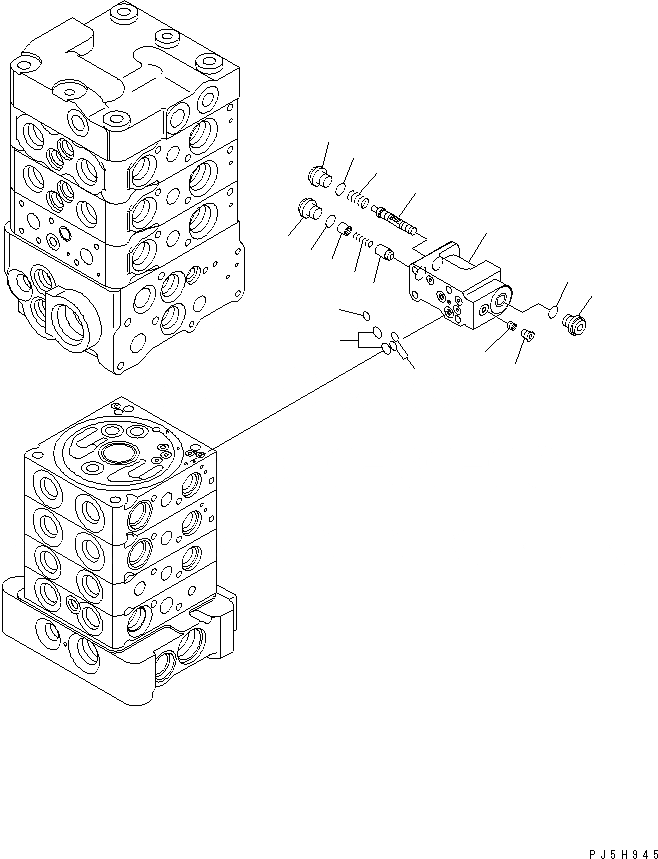 Схема запчастей Komatsu PC78US-6 - ОСНОВН. КЛАПАН (7-КЛАПАН) (/) (ДЛЯ НАВЕСН. ОБОРУД И ОТВАЛ) ОСНОВН. КОМПОНЕНТЫ И РЕМКОМПЛЕКТЫ