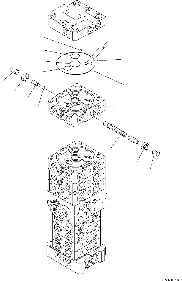 Схема запчастей Komatsu PC78US-6 - ОСНОВН. КЛАПАН (8-КЛАПАН) (/) (С СЕРВИСНЫМ КЛАПАНОМ И НАВЕСН. ОБОРУД) (ОТВАЛ) ОСНОВН. КОМПОНЕНТЫ И РЕМКОМПЛЕКТЫ