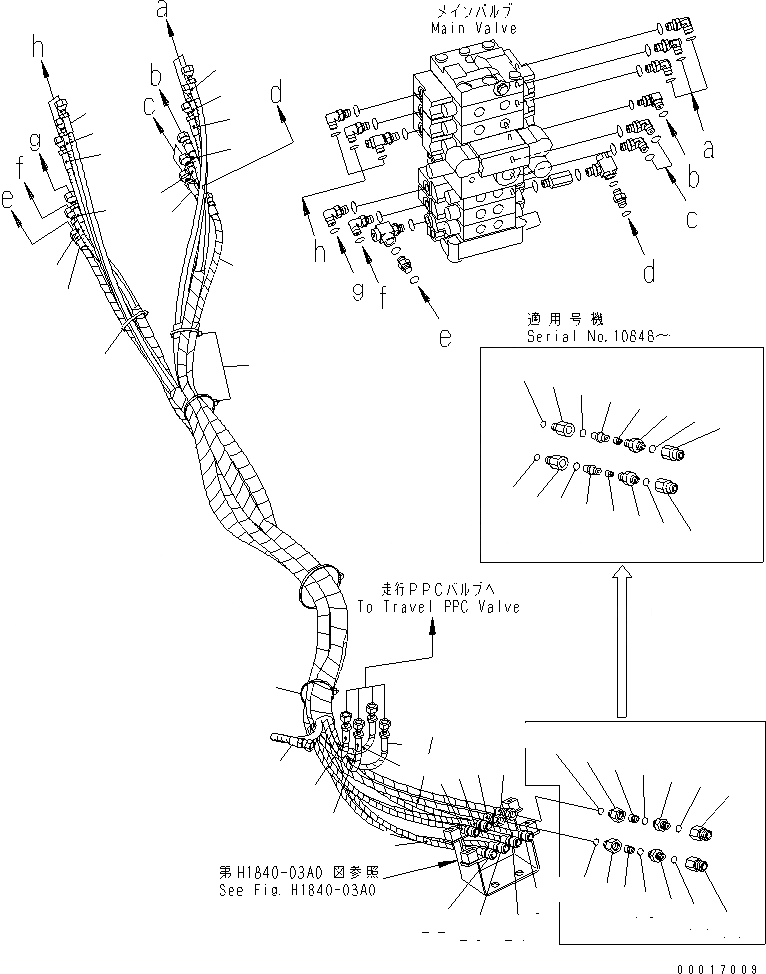 Схема запчастей Komatsu PC78US-6 - P.P.C ОСНОВН. ЛИНИЯ (/)(№-) ГИДРАВЛИКА