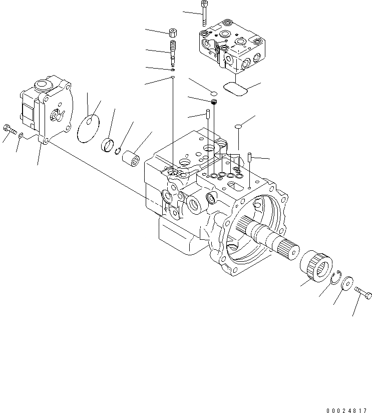 Схема запчастей Komatsu PC78US-6 - ОСНОВН. НАСОС (/)(№-) ОСНОВН. КОМПОНЕНТЫ И РЕМКОМПЛЕКТЫ