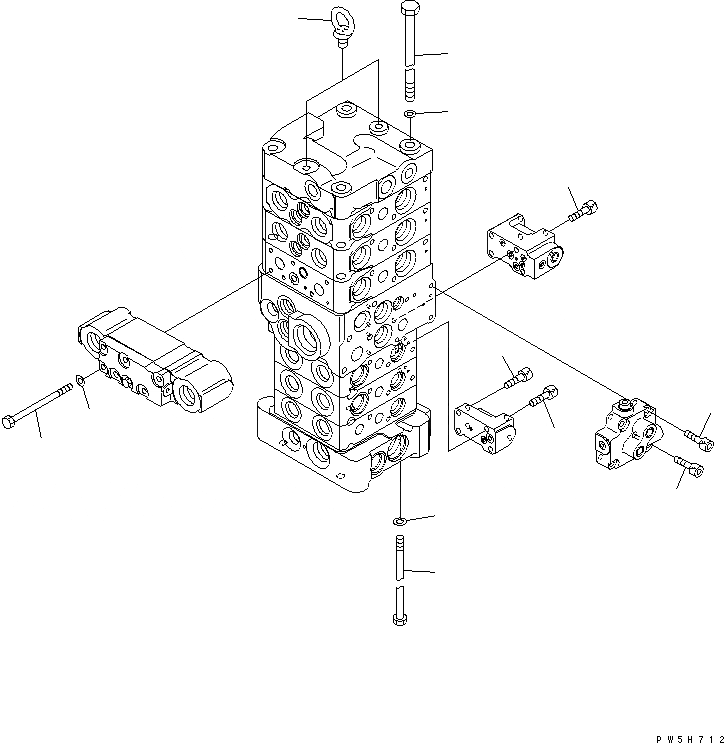 Схема запчастей Komatsu PC78US-6 - ОСНОВН. КЛАПАН (-КЛАПАН) (/) ОСНОВН. КОМПОНЕНТЫ И РЕМКОМПЛЕКТЫ