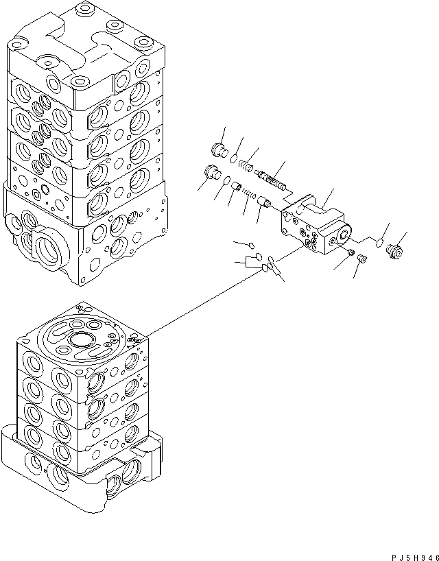 Схема запчастей Komatsu PC78US-6 - ОСНОВН. КЛАПАН (8-КЛАПАН) (/) (ДЛЯ НАВЕСН. ОБОРУД И ОТВАЛ) ОСНОВН. КОМПОНЕНТЫ И РЕМКОМПЛЕКТЫ