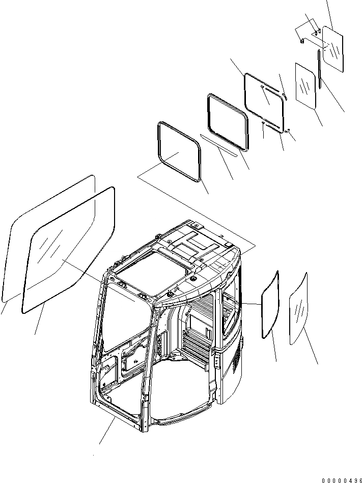 Схема запчастей Komatsu PC78UU-6 - КАБИНА(№-) КАБИНА ОПЕРАТОРА И СИСТЕМА УПРАВЛЕНИЯ