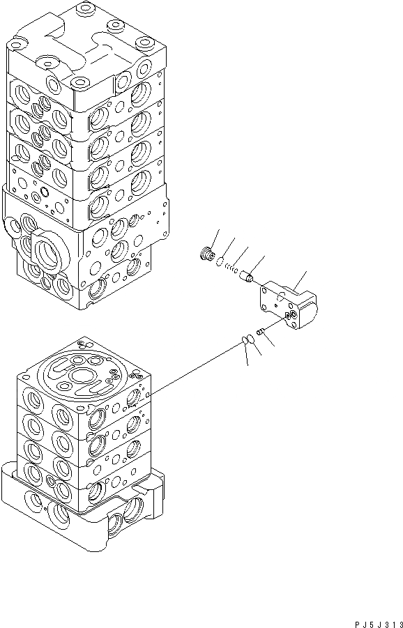 Схема запчастей Komatsu PC78UU-6 - ОСНОВН. КЛАПАН (9-КЛАПАН) (/) (ОТВАЛ) ОСНОВН. КОМПОНЕНТЫ И РЕМКОМПЛЕКТЫ
