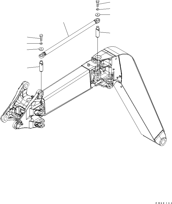 Схема запчастей Komatsu PC78UU-6 - РУКОЯТЬ CRANE (СТРЕЛА) (БЕЗОПАСН. BAR) СПЕЦ. ОПЦИИ