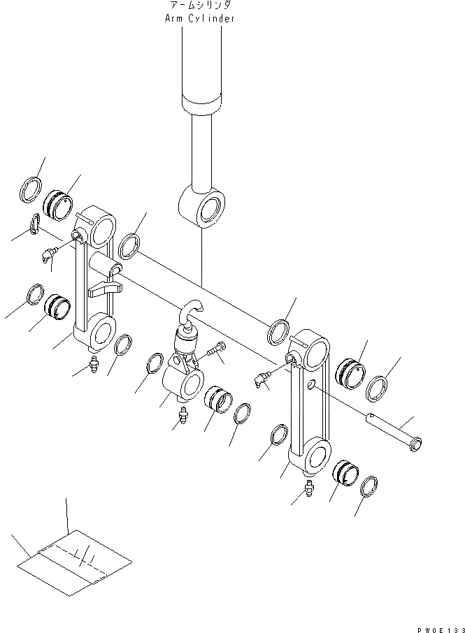 Схема запчастей Komatsu PC78UU-6 - РУКОЯТЬ CRANE (СОЕДИНЕНИЕ КОВША И ПЛАСТИНА) СПЕЦ. ОПЦИИ