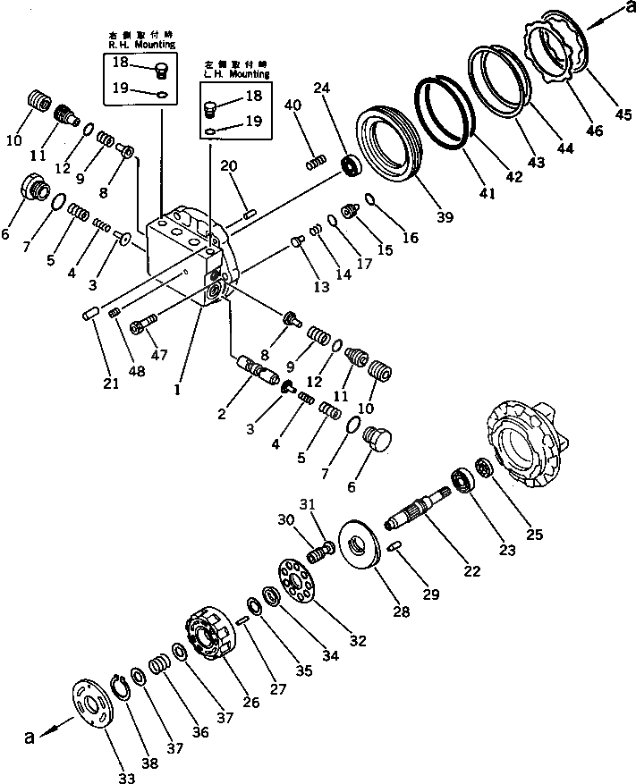 Схема запчастей Komatsu PC80-3 - МОТОР ХОДА (/)(№-8) ГИДРАВЛИКА