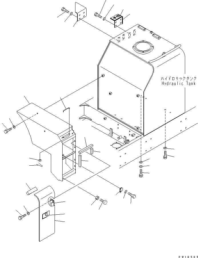 Схема запчастей Komatsu PC800-6-AM - ГИДР. БАК. (ПЕРЕГОРОДКА.)(№-) ГИДРАВЛИКА