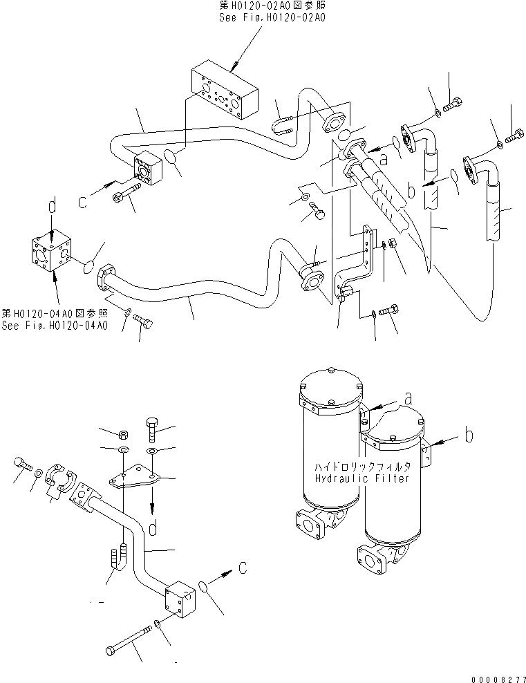 Схема запчастей Komatsu PC800-8R - ОСНОВН. КЛАПАН ВОЗВРАТ. ТРУБЫ (ШЛАНГИ) (ДЛЯ ПОГРУЗ. ИЛИ С СЕРВИСНЫМ КЛАПАНОМ) ГИДРАВЛИКА