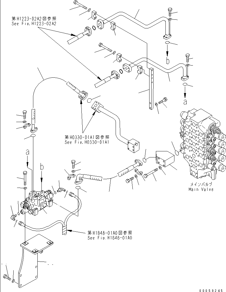 Схема запчастей Komatsu PC800-8R - СЕРВИСНЫЙ КЛАПАН (ДЛЯ ПОГРУЗ.) ГИДРАВЛИКА