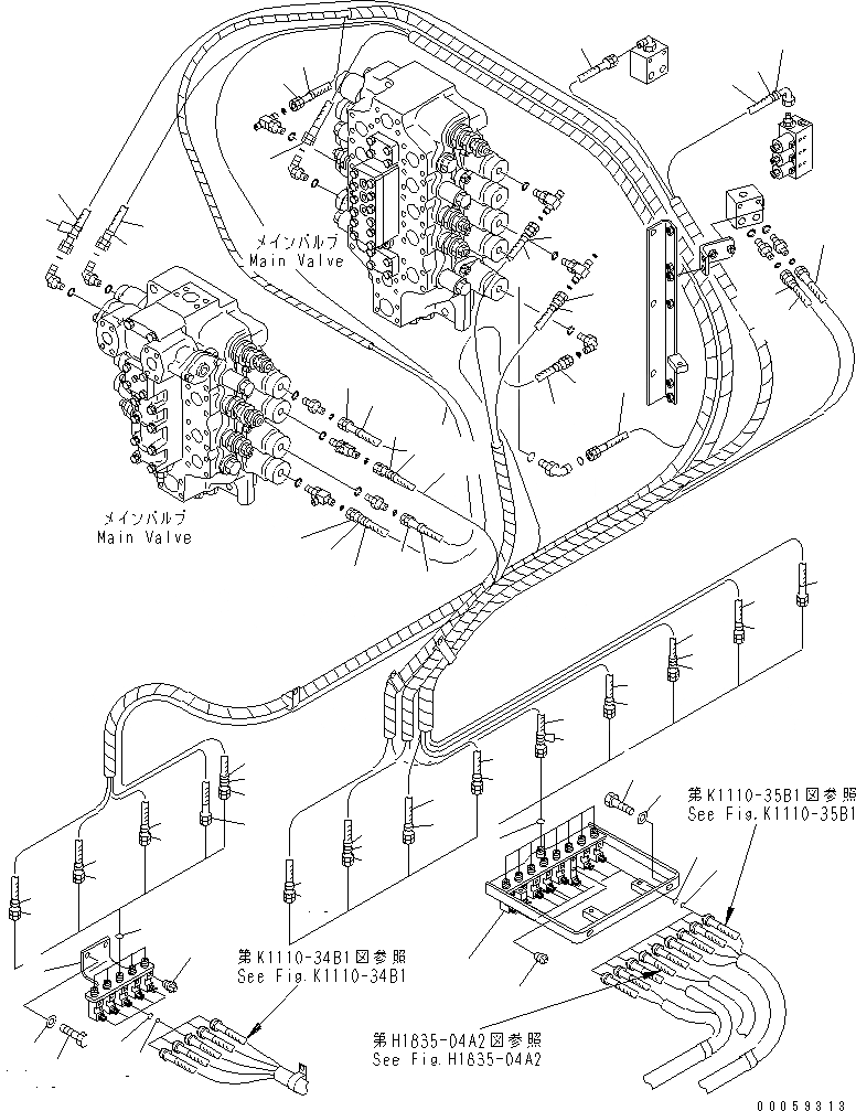 Схема запчастей Komatsu PC800-8R - PPC ТРУБЫ СОЕД-Е (СОЕД-Е) (ДЛЯ ЭКСКАВАТ.) (ДЛЯ ПОГРУЗ.) ГИДРАВЛИКА