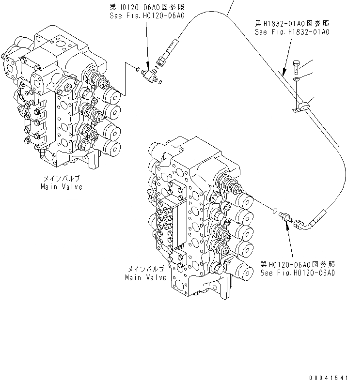 Схема запчастей Komatsu PC800-8R - PPC УСИЛ. ПОДЪЕМ ТРУБЫ ГИДРАВЛИКА