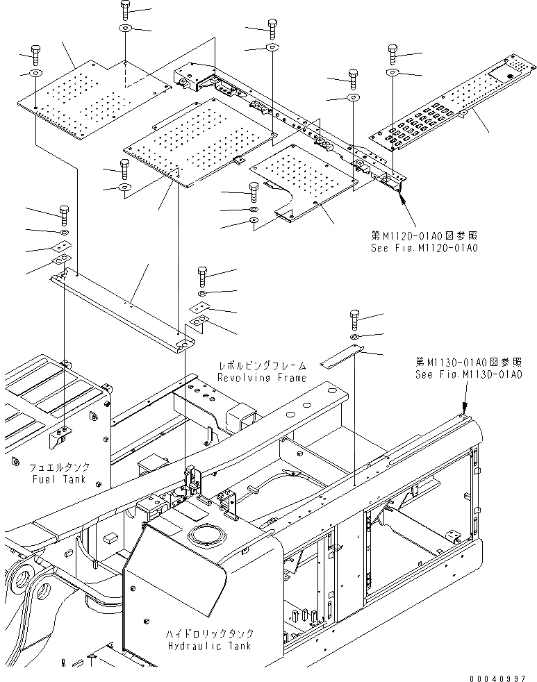 Схема запчастей Komatsu PC800-8R - КРЫШКА(КАБИНА) ЧАСТИ КОРПУСА