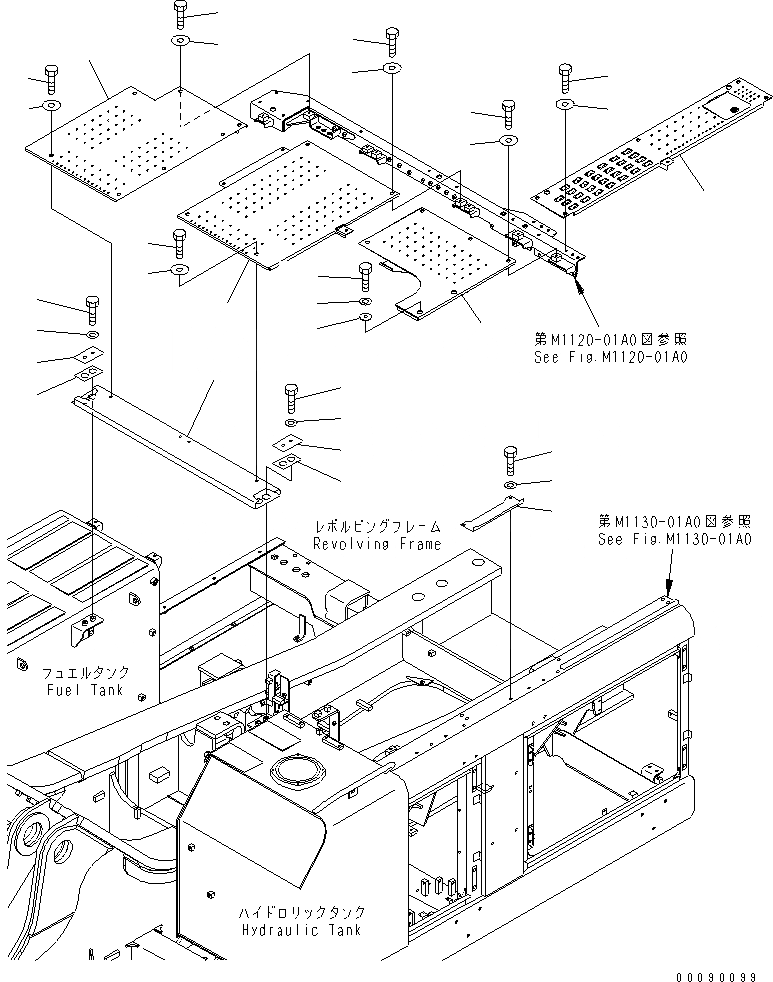 Схема запчастей Komatsu PC800-8R - КРЫШКА(КАБИНА) (ДЛЯ ЕС)(№8-) ЧАСТИ КОРПУСА