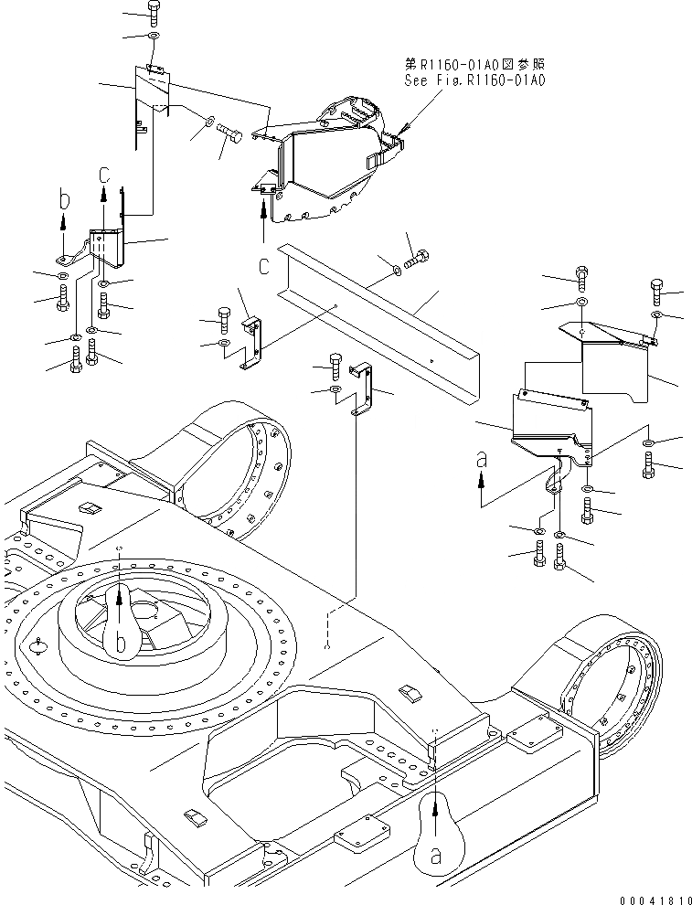 Схема запчастей Komatsu PC800-8R - МОТОР ХОДА COVER ХОДОВАЯ