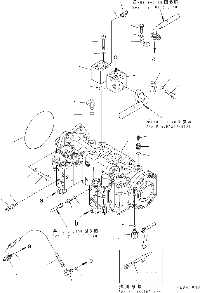 Схема запчастей Komatsu PC800-6 - NO. НАСОС (СОЕДИНИТ. ЧАСТИ) (С -STAGE SELECTOR MODE OLSS)(№-7) ГИДРАВЛИКА