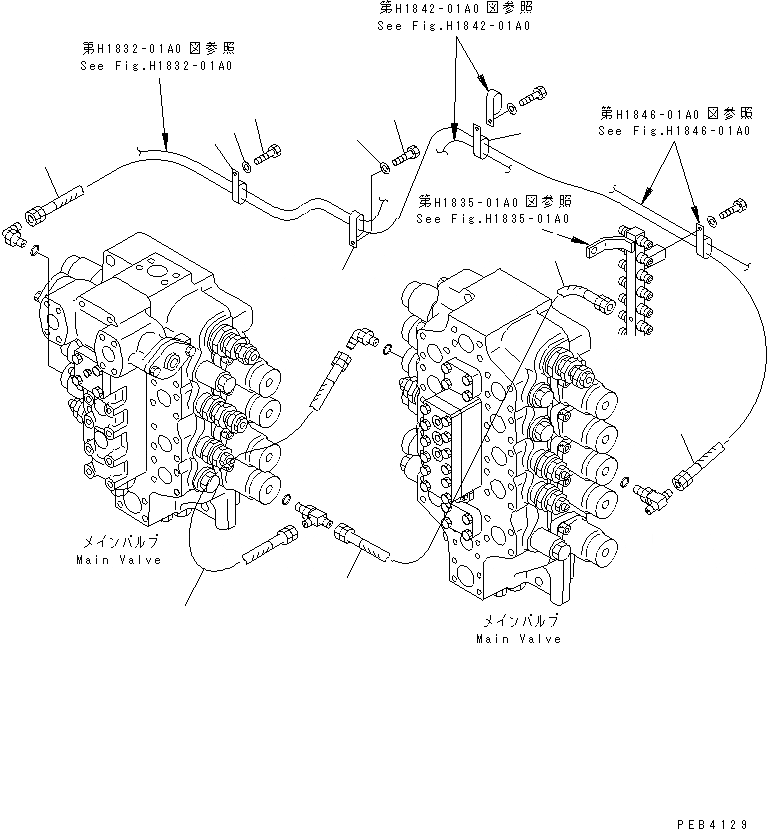 Схема запчастей Komatsu PC800-6 - ЛИНИЯ PPC РУКОЯТИ(№-999) ГИДРАВЛИКА