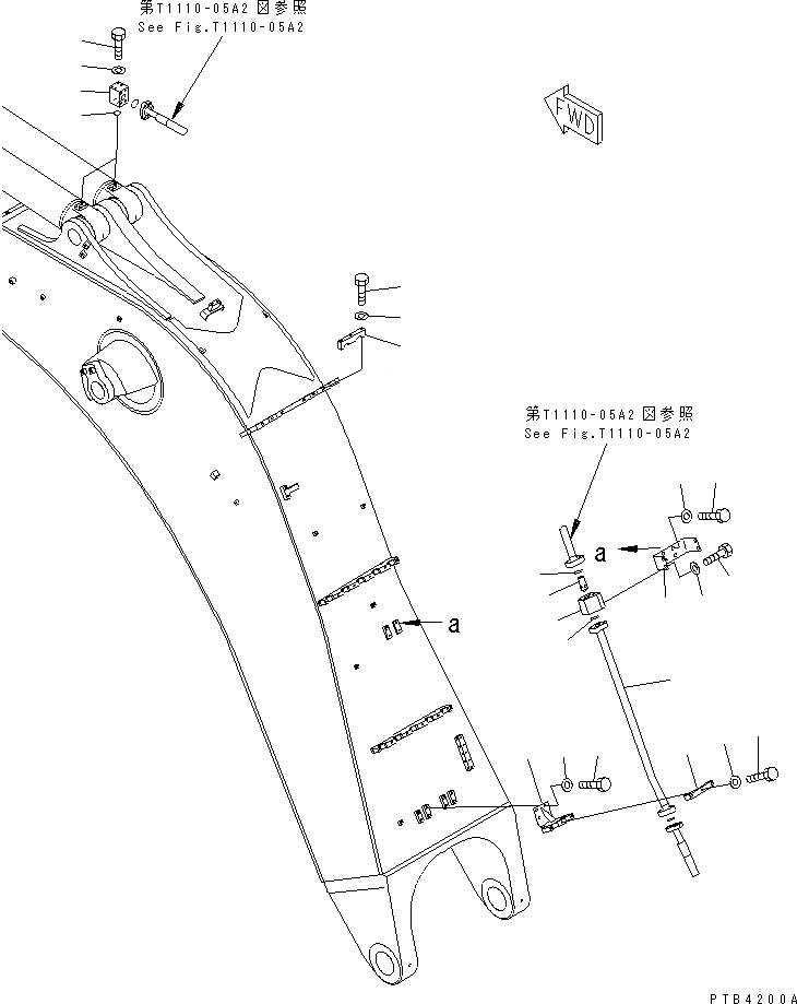 Схема запчастей Komatsu PC800-6 - СТРЕЛА (8.M) (ЦИЛИНДР РУКОЯТИТРУБЫ) (ДЛЯ ЭКСКАВАТ.)(№-7) РАБОЧЕЕ ОБОРУДОВАНИЕ