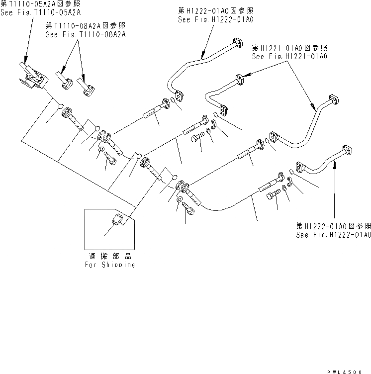 Схема запчастей Komatsu PC800-6 - СТРЕЛА (8.M) (ШЛАНГИ) (ДЛЯ ЭКСКАВАТ.)(№-999) РАБОЧЕЕ ОБОРУДОВАНИЕ