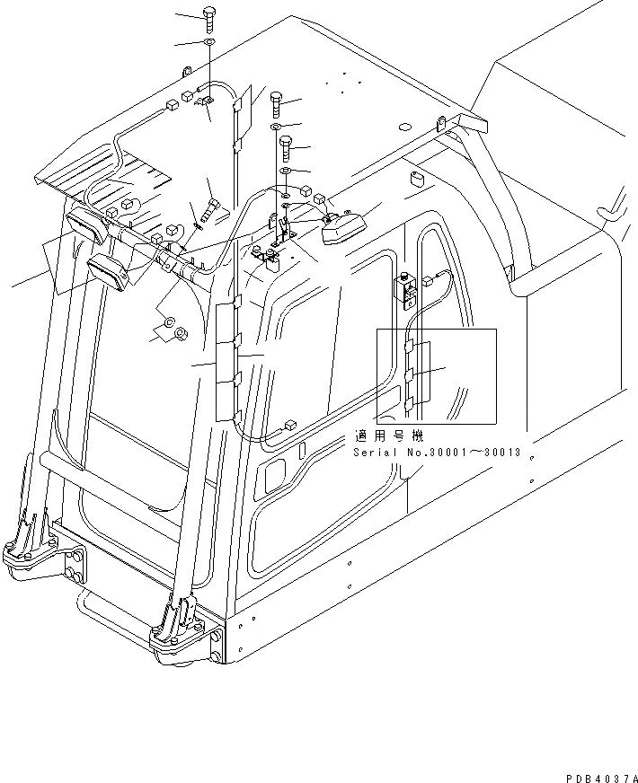 Схема запчастей Komatsu PC800-6 - ДОПОЛН. РАБОЧ. ОСВЕЩЕНИЕ (С F.O.P.S.) (/)(№-7) ЭЛЕКТРИКА