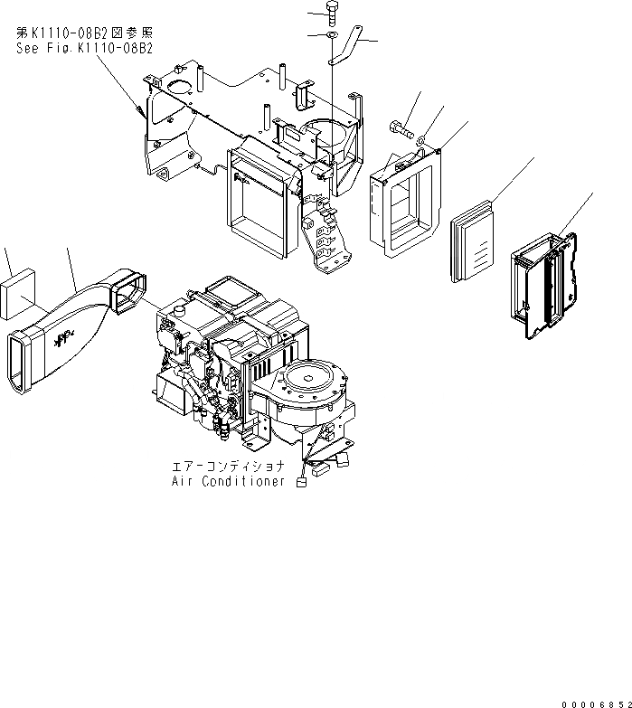 Схема запчастей Komatsu PC800-7 - КОНДИЦИОНЕР (ВОЗДУХОВОДЫ) КАБИНА ОПЕРАТОРА И СИСТЕМА УПРАВЛЕНИЯ