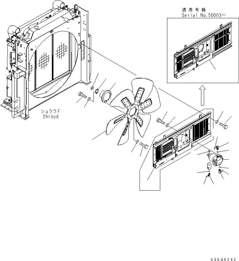 Схема запчастей Komatsu PC800-8 - ОХЛАЖД-Е (ВЕНТИЛЯТОР КРЕПЛЕНИЕ) (ВЕНТИЛЯТОР И МОТОР ВЕНТИЛЯТОРА) СИСТЕМА ОХЛАЖДЕНИЯ