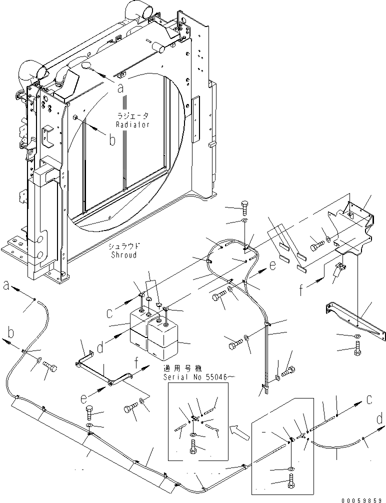 Схема запчастей Komatsu PC800-8 - ОХЛАЖД-Е (SUB-БАК)(№-) СИСТЕМА ОХЛАЖДЕНИЯ