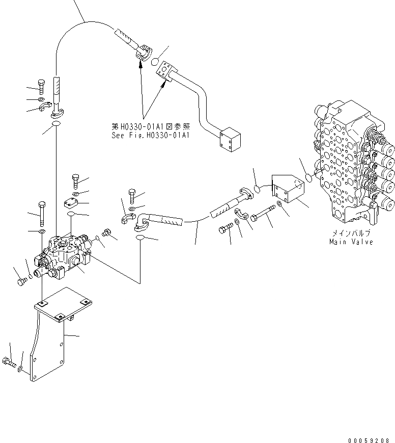 Схема запчастей Komatsu PC800-8 - СЕРВИСНЫЙ КЛАПАН ГИДРАВЛИКА