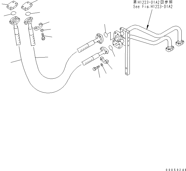 Схема запчастей Komatsu PC800-8 - СЕРВИСНЫЙ КЛАПАН (ШЛАНГИ) (ДЛЯ ПОГРУЗ.)(№-) ГИДРАВЛИКА