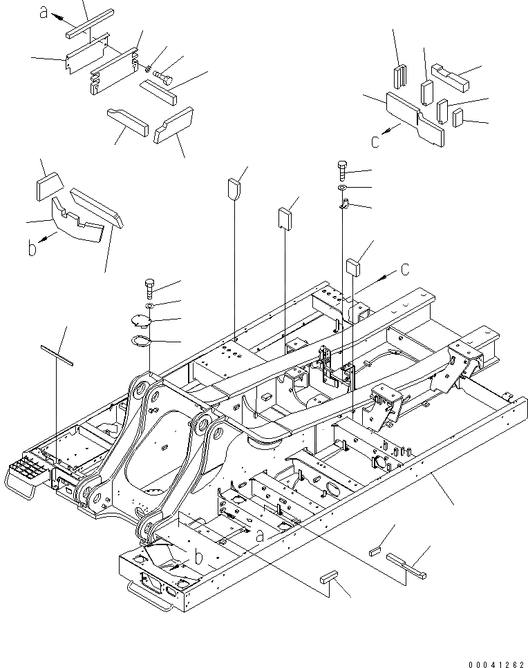 Схема запчастей Komatsu PC800-8 - ОСНОВНАЯ РАМА (/) (ДЛЯ НАВЕСН. ОБОРУД.)(№-) ОСНОВНАЯ РАМА И ЕЕ ЧАСТИ